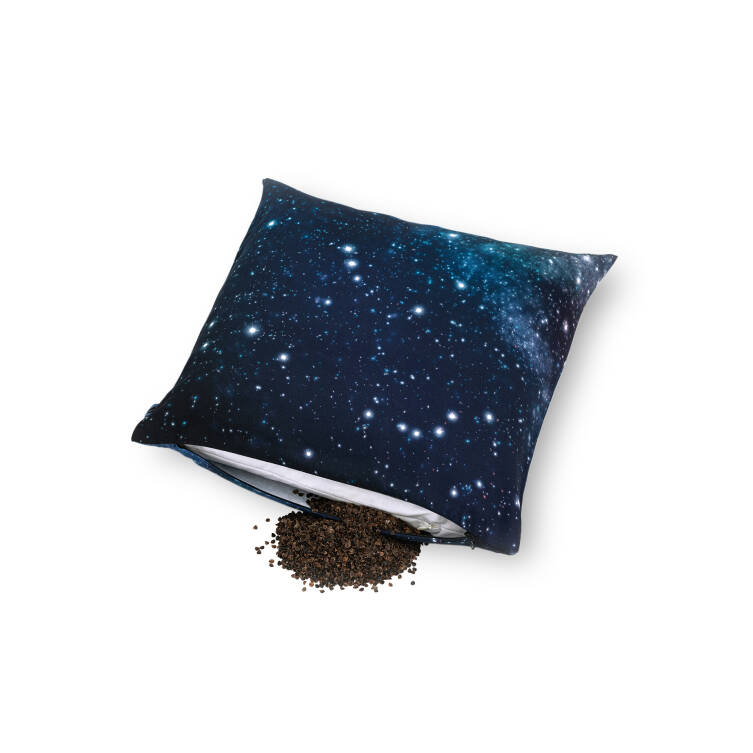 NORTHERN SKY - pillow filled with buckwheat husk - 40x40cm