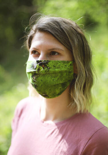 Safety face mask / 100% cotton - MOSS